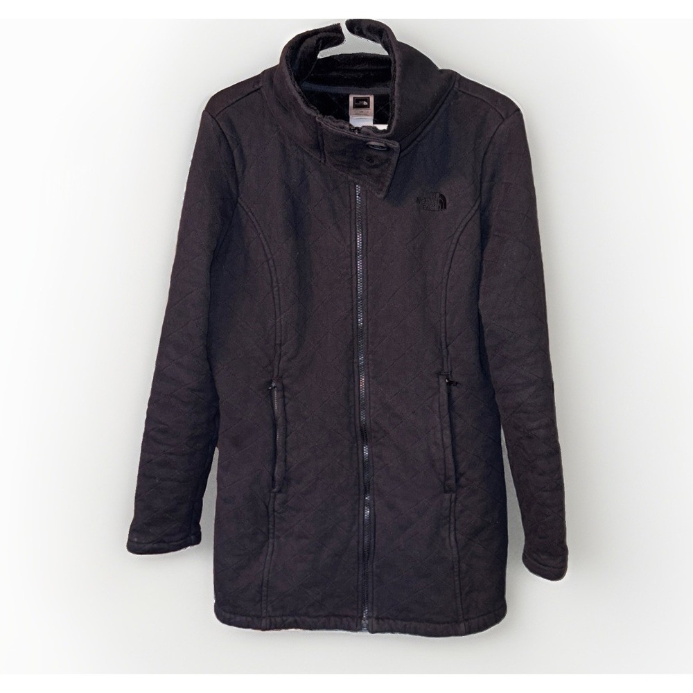 The North Face Women's Quilted Caroluna Fleece Lined Coat Size Lg Black